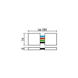 Verbinder zu BRUM-15203001, max. 3 A, 4-polig, inkl. 15cm Anschlussleitung