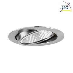 Recessed LED spot vitaLED RGBW, 24V DC, IP20, 38W 45, swivelling, matt nickel