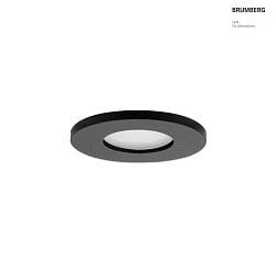 Einbaudownlight PROTECT-R, IP44, satiniert, rund, schwarz