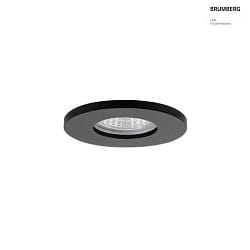 Luce da incasso PROTECT-R rotondo, diretto IP44, nero