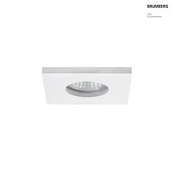 recessed luminaire PROTECT-S square, direct IP44, transparent, white