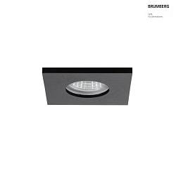 recessed luminaire PROTECT-S square, direct IP44, black