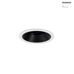 Plafonnier encastr BINATO pivotant, rotatif, direct IP20, noir, blanche gradable