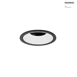 Plafonnier encastr BINATO pivotant, rotatif, direct IP20, noir, blanche gradable