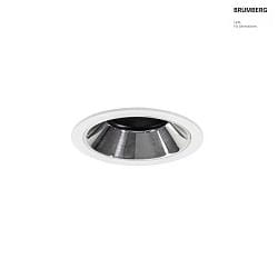 Einbaudownlight BINATO, IP20, rund, ohne LED Modul, dreh- und schwenkbar, wei, chrom glnzend