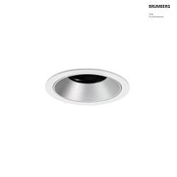 Einbaudownlight BINATO, IP20, rund, ohne LED Modul, dreh- und schwenkbar, wei, silber matt