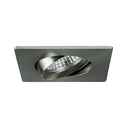 Downlight pivotant, carr GX5,3 IP20, nickel mat gradable