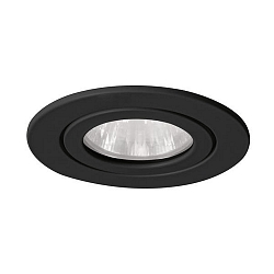recessed luminaire ITANSA R round, rigid GX5,3 IP54, black dimmable