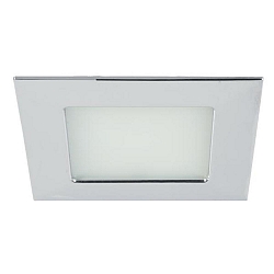 recessed luminaire IP44, chrome, opal 