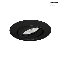 Luce da incasso BREENA R rotondo, girevole GU10 IP20, Nero dimmerabile