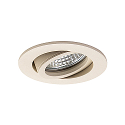 Projecteur encastr� TIRREL-R GU10 rond, pivotant, avec espaceur GU10 IP20, beige sable textur� gradable