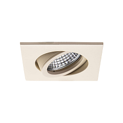 Projecteur encastr� pivotant, carr�, avec douille GU10 IP20, beige sable textur� gradable