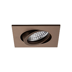 Projecteur encastr� pivotant, carr�, avec douille GU10 IP20, marron m�tallis� mat gradable