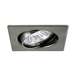 Recessed HV spot GU10, max. 50W, square, matt nickel