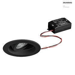 recessed luminaire TIRRELDEEP round, swivelling, switchable LED IP20, black  6W 680lm 3000K 20-40 20-40 CRI 80-89