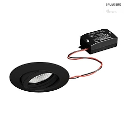 recessed luminaire BREENA R round, swivelling, switchable LED IP20, black  6W 680lm 3000K 20-40 20-40 CRI 80-89