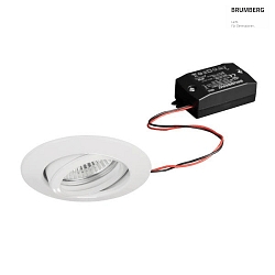 recessed luminaire BREENA R round, swivelling, switchable LED IP20, white  6W 680lm 3000K 20-40 20-40 CRI 80-89