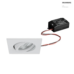 recessed luminaire TIRREL-S square, swivelling, for VDU workstation, switchable IP20, white  6W 680lm 3000K 38 38 CRI >80
