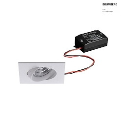 Lumire encastre carr, scintillant, transparent, blanche  500lm 3000K CRI 80-89