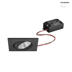 LED-Einbaustrahler 230 V AC, 50 Hz, 6 W, 38, 3000 K, 640 lm, quadratisch, schwenkbar