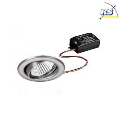 Downlight BB09 angulaire, pivotant IP20, acier inoxydable 