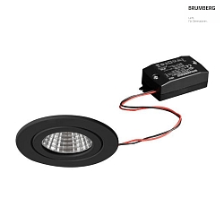 Lumire encastre ITANSA R BB15 rond, rigide, commutable LED IP54, noir   6W 680lm 3000K 20-40 20-40 CRI 80-89