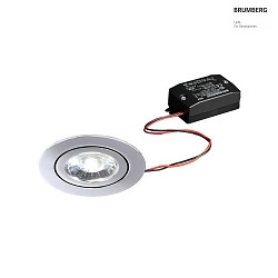 recessed luminaire IP20, chrome, glossy, transparent dimmable 6W 660lm 3000K 20-40 20-40 CRI 80-89
