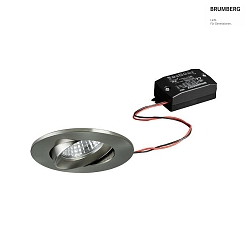 LED-Einbaustrahler 230 V AC, 50 Hz, 6 W, 3000K, Nickel