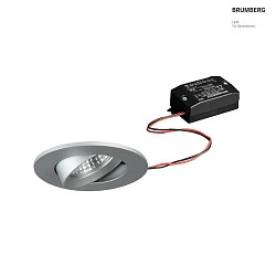 recessed luminaire IP20, glossy, silver, transparent dimmable 6W 680lm 3000K 20-40 20-40 CRI 80-89