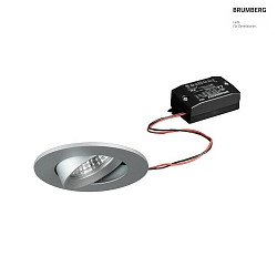 LED-Einbaustrahler 230 V AC, 50 Hz, 6 W, 3000K, silber