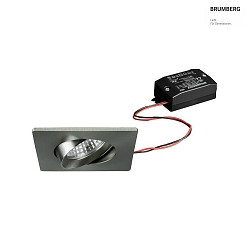 LED-Einbaustrahler 230 V AC, 50 Hz, 6 W, 3000K, Nickel