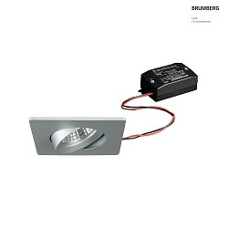 LED-Einbaustrahler 230 V AC, 50 Hz, 6 W, 3000K, silber