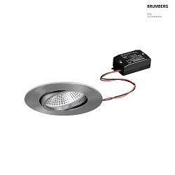 Luce da incasso BB23 rotondo, girevole, commutabile IP65, nichel  7W 620lm 3000K 36 36 CRI >80