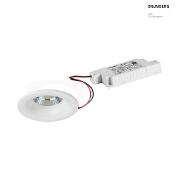 Recessed LED downlight dim2warm, IP20, 230V, 12W 1800-3000K 930lm 24, CRi >90, white