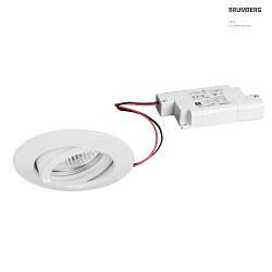 recessed luminaire BREENA R round, swivelling LED IP20, white dimmable 6W 680lm 3000K 20-40 20-40 CRI 80-89