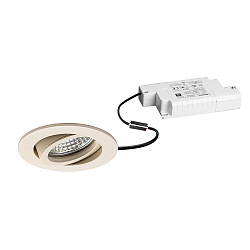 Projecteur encastr� TIRREL-R LED DIM rond, pivotant, beige sable textur� gradable