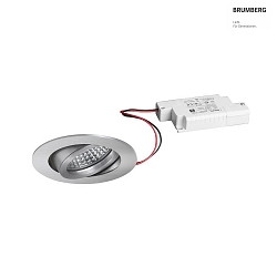 recessed luminaire TIRREL-R round, swivelling IP20, aluminium dimmable 6W 680lm 3000K 38 38 CRI >80