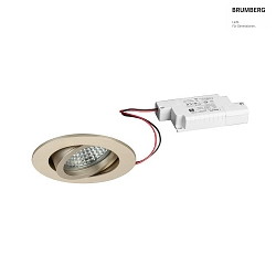 LED Einbaustrahler TIRREL-R, IP20, rund, 230V AC, 6W 3000K 680lm 38, schwenkbar, dimmbar, champagner matt