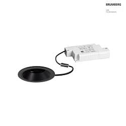 LED Einbaustrahler BINATO, 38, 6W, 1800|3000K, 460lm, IP20, dimmbar, rund, dreh- und schwenkbar, schwarz