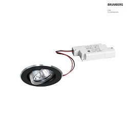 Lumire encastre IP20, scintillant, noir , transparent  6W 680lm 3000K 20-40 20-40 CRI 80-89