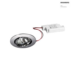 LED-Einbaustrahler 230 V AC, 50 Hz, 6 W, 3000K, chrom