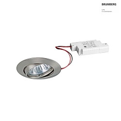 recessed luminaire IP20, glossy, nickel, transparent dimmable 6W 680lm 3000K 20-40 20-40 CRI 80-89