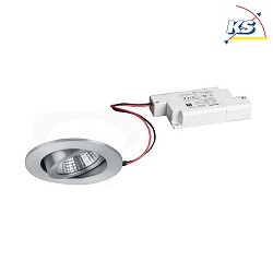 Downlight rond, dimmable IP65, aluminium mat gradable