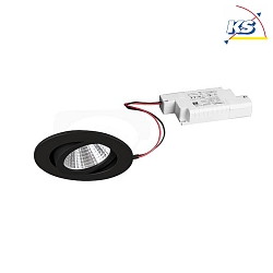 Downlight rond, dimmable IP20, noir  gradable