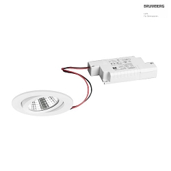 recessed luminaire round, swivelling IP20, white dimmable 6W 640lm 3000K 20-40 20-40 CRI 80-89