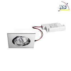 Downlight angulaire, dimmable IP20, chrome gradable