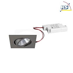 Downlight angulaire, dimmable IP20, titane gradable
