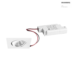 LED-Einbaustrahler 230 V AC, 50 Hz, 6 W, 38, 3000 K, 640 lm, quadratisch, schwenkbar