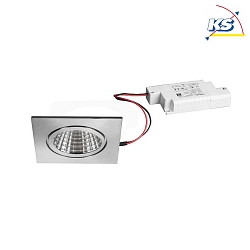 Downlight BB16 angulaire, dimmable IP54, acier inoxydable gradable