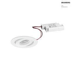 recessed luminaire IP20, glossy, white  7W 680lm 3000K 20-40 20-40 CRI 80-89